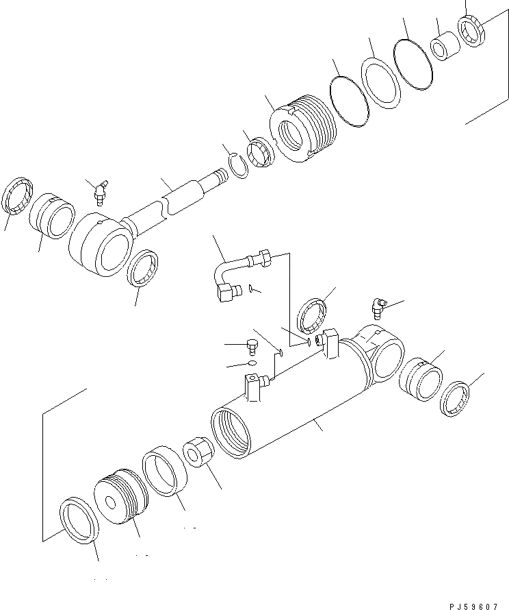 Схема запчастей Komatsu GD555-3 - ЦИЛИНДР НАКЛОНА (ВНУТР. ЧАСТИ)(№-) ОСНОВН. КОМПОНЕНТЫ И РЕМКОМПЛЕКТЫ