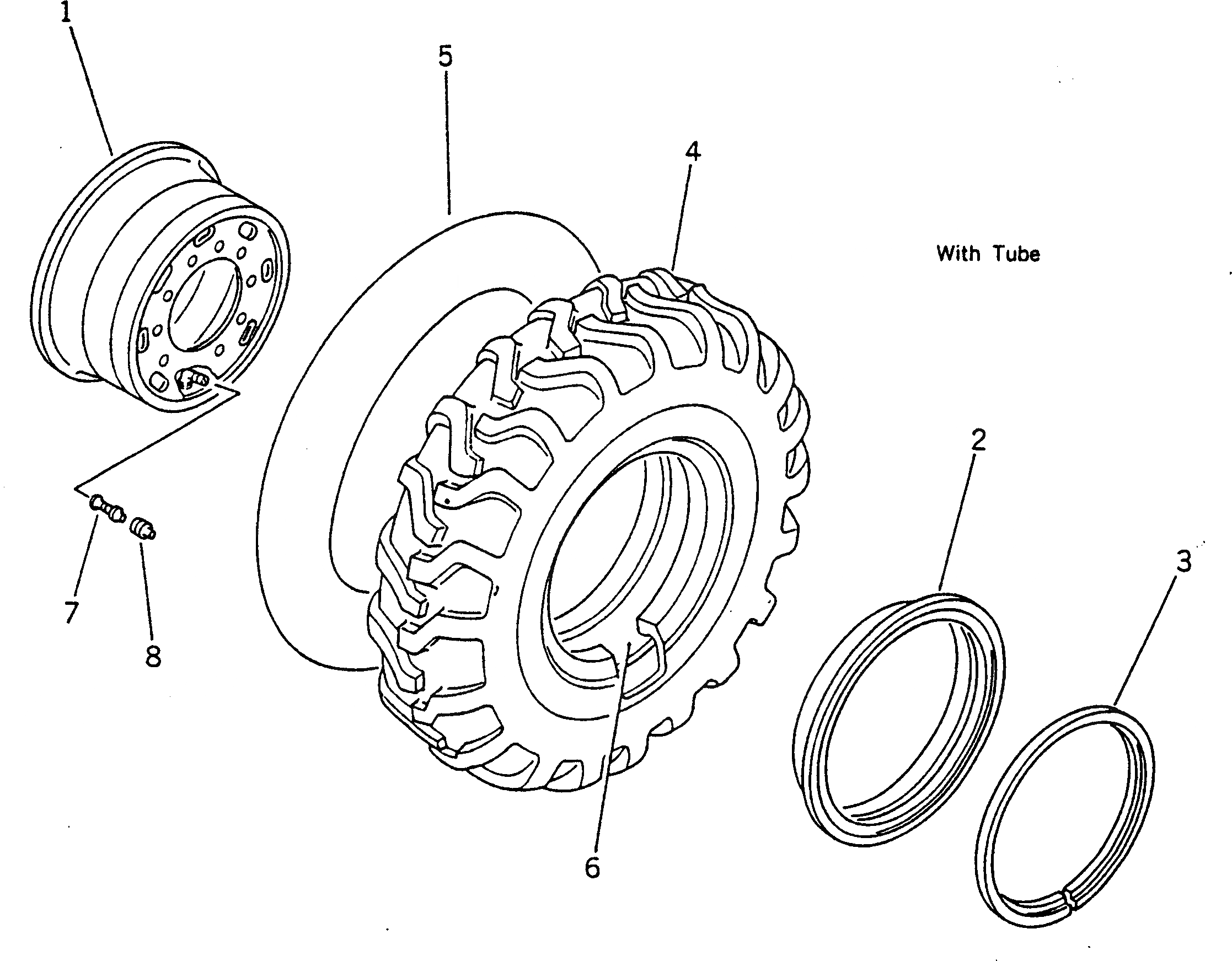 Схема запчастей Komatsu GD605A-3 - КОЛЕСА КОЛЕСА