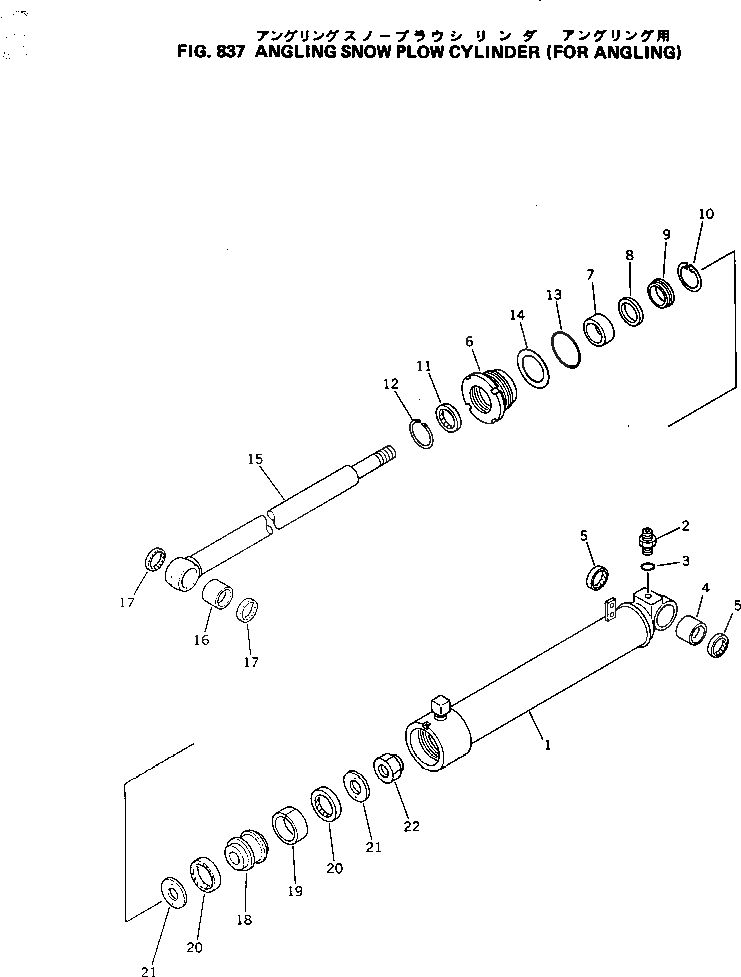 Схема запчастей Komatsu GD605A-3 - ПОВОРОТН. ОТВАЛ Д/СНЕГА ЦИЛИНДР (ДЛЯ ANGLING) ОПЦИОННЫЕ КОМПОНЕНТЫ