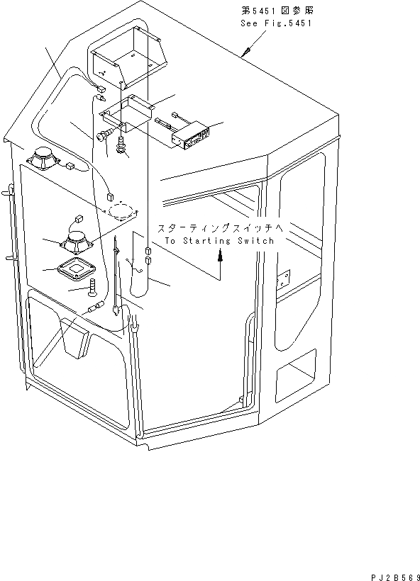 Схема запчастей Komatsu GD605A-5 - RAIDO¤AM/FM(№-) РАМА И ЧАСТИ КОРПУСА