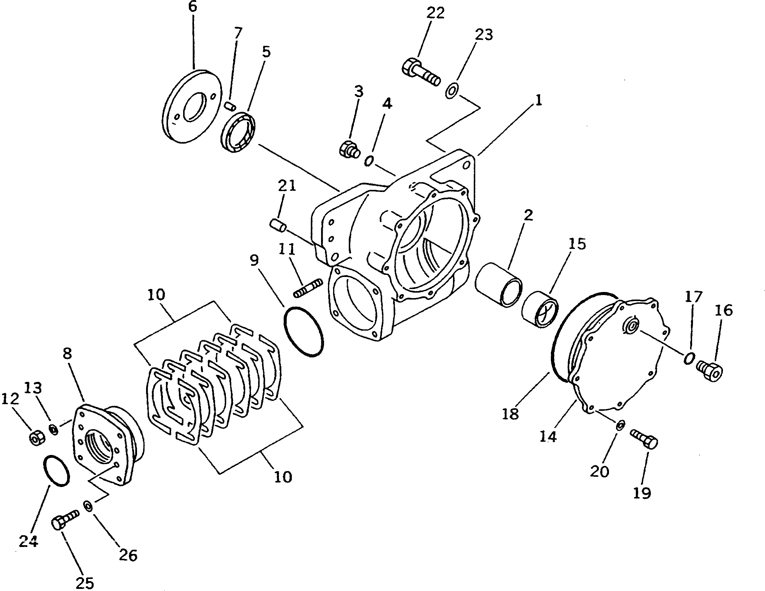 Схема запчастей Komatsu GD625A-1 - КОЛЬЦЕВ.РЕВЕРС ПРИВОД (/)(№-) РАБОЧЕЕ ОБОРУДОВАНИЕ