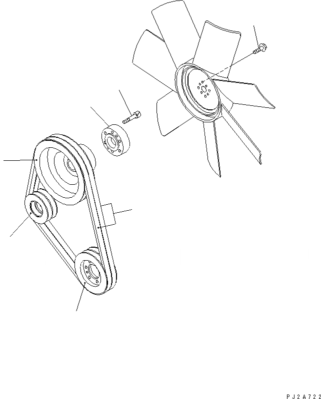 Схема запчастей Komatsu GD655-3Y - ДВИГАТЕЛЬ ОХЛАЖД-Е (ШКИВ ВЕНТИЛЯТОРА И V-РЕМЕНЬ) СИСТЕМА ОХЛАЖДЕНИЯ