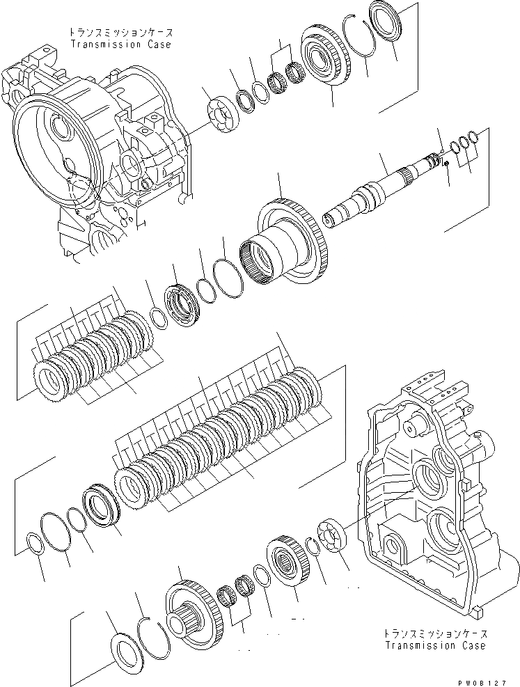 Схема запчастей Komatsu GD655-3Y - ТРАНСМИССИЯ (2 И 3 МУФТА) ТРАНСМИССИЯ