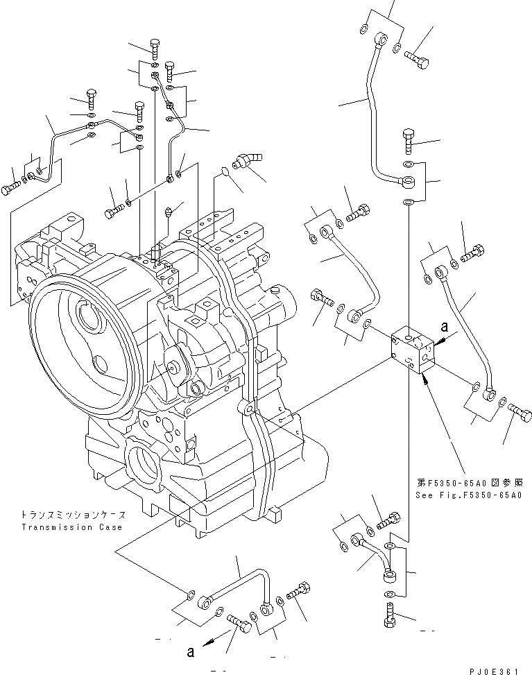 Схема запчастей Komatsu GD655-3Y - ТРАНСМИССИЯ (ТРУБЫ /) ТРАНСМИССИЯ