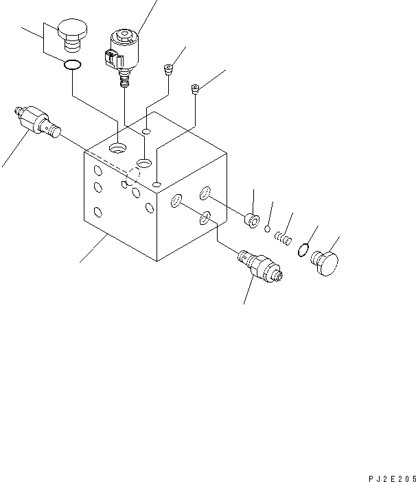 Схема запчастей Komatsu GD655-3Y - ПАРКОВОЧН. УПРАВЛЯЮЩ. КЛАПАН (ВНУТР. ЧАСТИ) ГИДРАВЛИКА