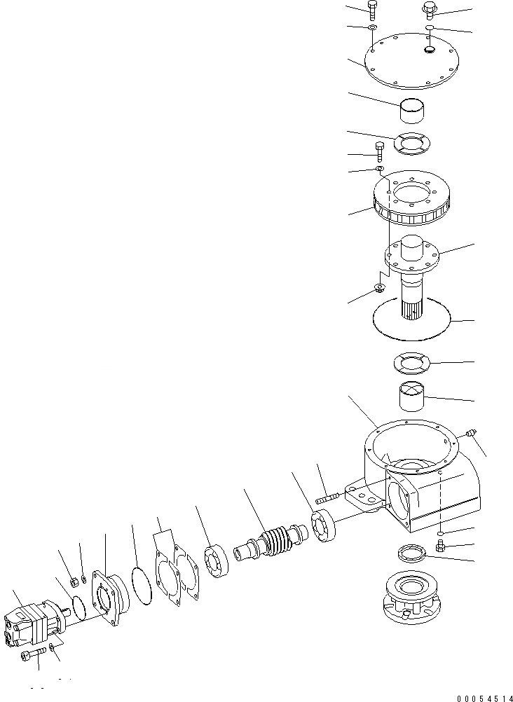 Схема запчастей Komatsu GD655-3A - CIRCLE ВРАЩ.LVING (/) (С СРЕЗН. ШТИФТ)(№..-) РАБОЧЕЕ ОБОРУДОВАНИЕ