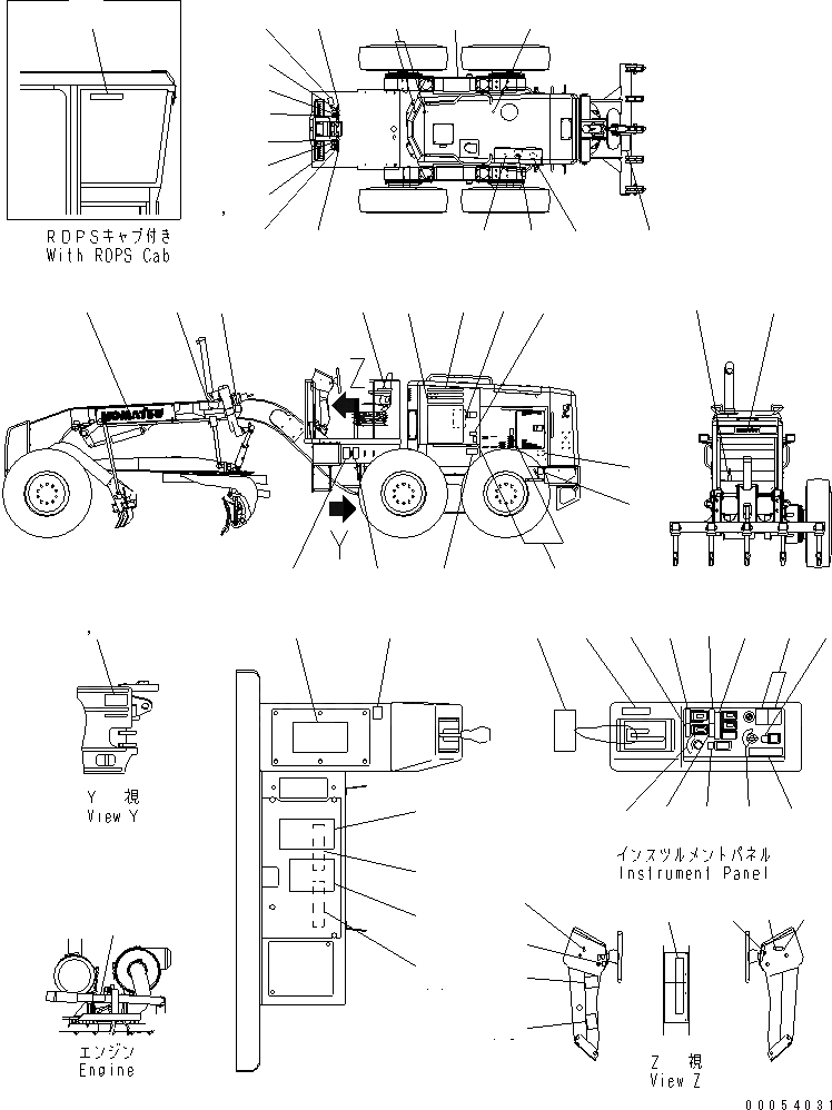 Схема запчастей Komatsu GD655-3A - МАРКИРОВКА (ИСПАНИЯ)(№-) МАРКИРОВКА