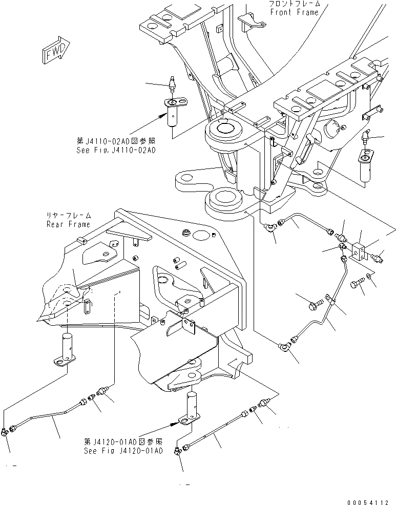 Схема запчастей Komatsu GD655-3E0 - УДАЛЕННАЯ СМАЗКА РАМА И КОМПОНЕНТЫ