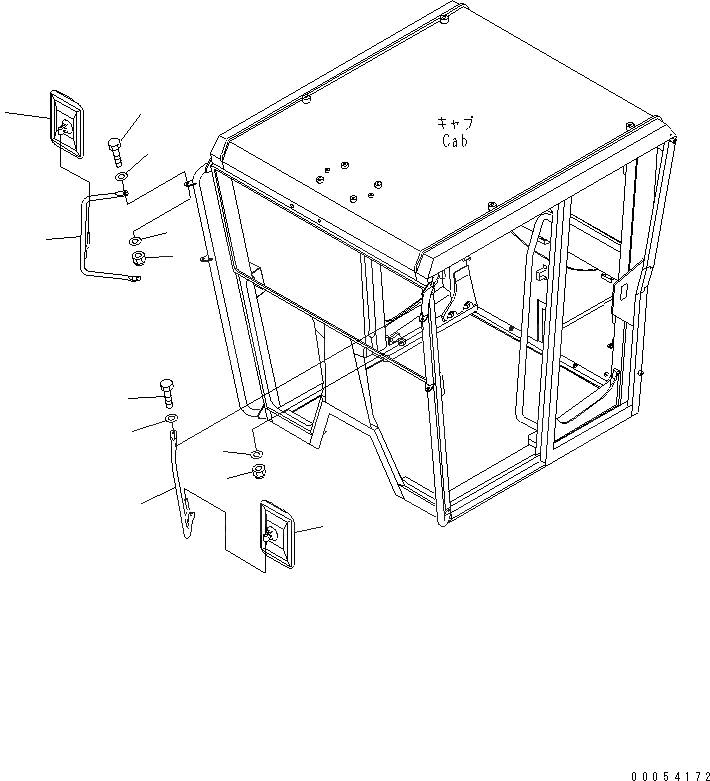 Схема запчастей Komatsu GD655-3E0 - ЗЕРКАЛА ЗАДН. ВИДА(ДЛЯ КАБИНЫ) КАБИНА ОПЕРАТОРА И СИСТЕМА УПРАВЛЕНИЯ