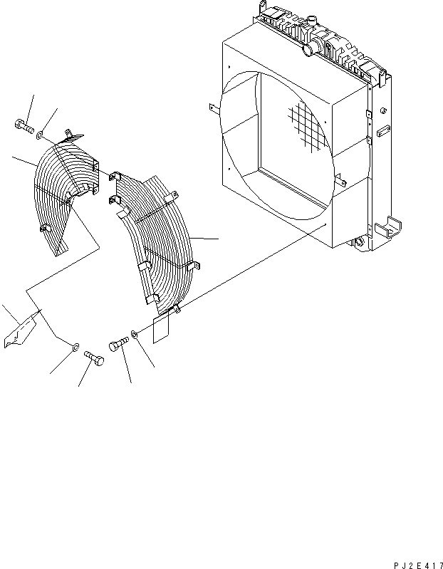 Схема запчастей Komatsu GD655-3C - РАДИАТОР (ЗАЩИТА ВЕНТИЛЯТОРА)(№.-) СИСТЕМА ОХЛАЖДЕНИЯ