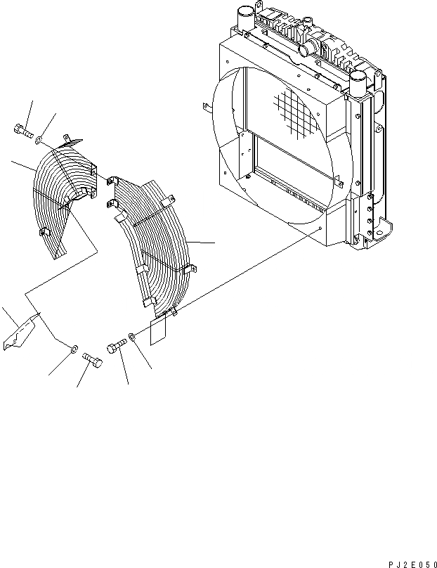 Схема запчастей Komatsu GD655-3C - РАДИАТОР (ЗАЩИТА ВЕНТИЛЯТОРА)(№-) СИСТЕМА ОХЛАЖДЕНИЯ