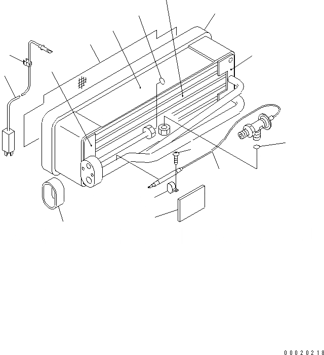 Схема запчастей Komatsu GD675-3A - БЛОК КОНДИЦИОНЕРА (EVAPORATOR)(№-) ОСНОВН. КОМПОНЕНТЫ И РЕМКОМПЛЕКТЫ