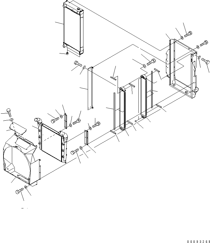 Схема запчастей Komatsu GD675-3E0 - РАДИАТОР (БОЛЬШ. ТИП) (/) СИСТЕМА ОХЛАЖДЕНИЯ