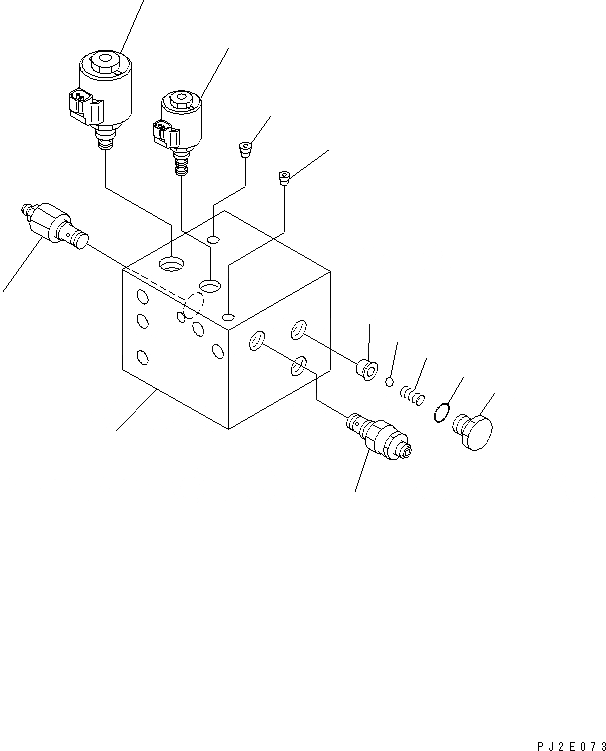 Схема запчастей Komatsu GD675-3E0 - ПАРКОВОЧН. И УПРАВЛ-Е ТОРМОЗОМ КЛАПАН (ВНУТР. ЧАСТИ) ГИДРАВЛИКА