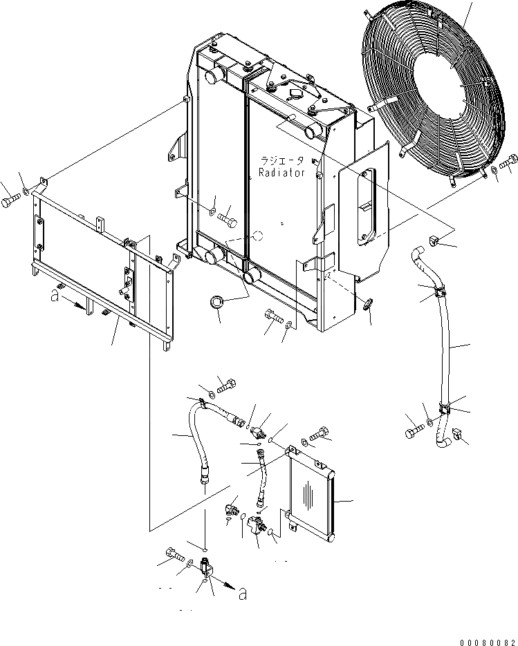 Схема запчастей Komatsu GD675-3A - РАДИАТОР (ЗАЩИТА ВЕНТИЛЯТОРА И ТРУБЫ)(№-) СИСТЕМА ОХЛАЖДЕНИЯ