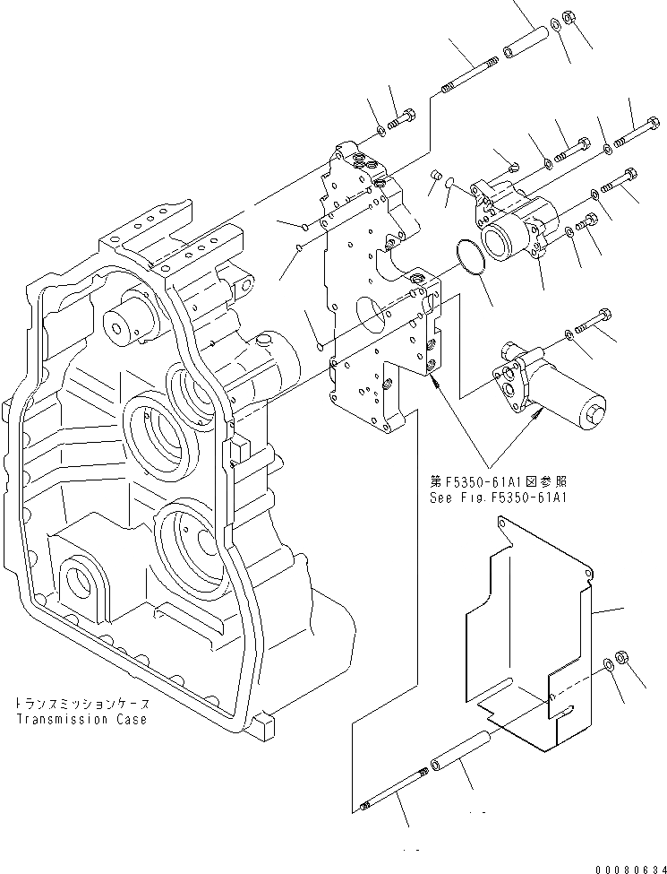 Схема запчастей Komatsu GD675-3A - КРЕПЛЕНИЕ КОНТРОЛЬНОГО КЛАПАНА (ЕС NOISE REGULATION ARRANGEMENT )(№-) ТРАНСМИССИЯ