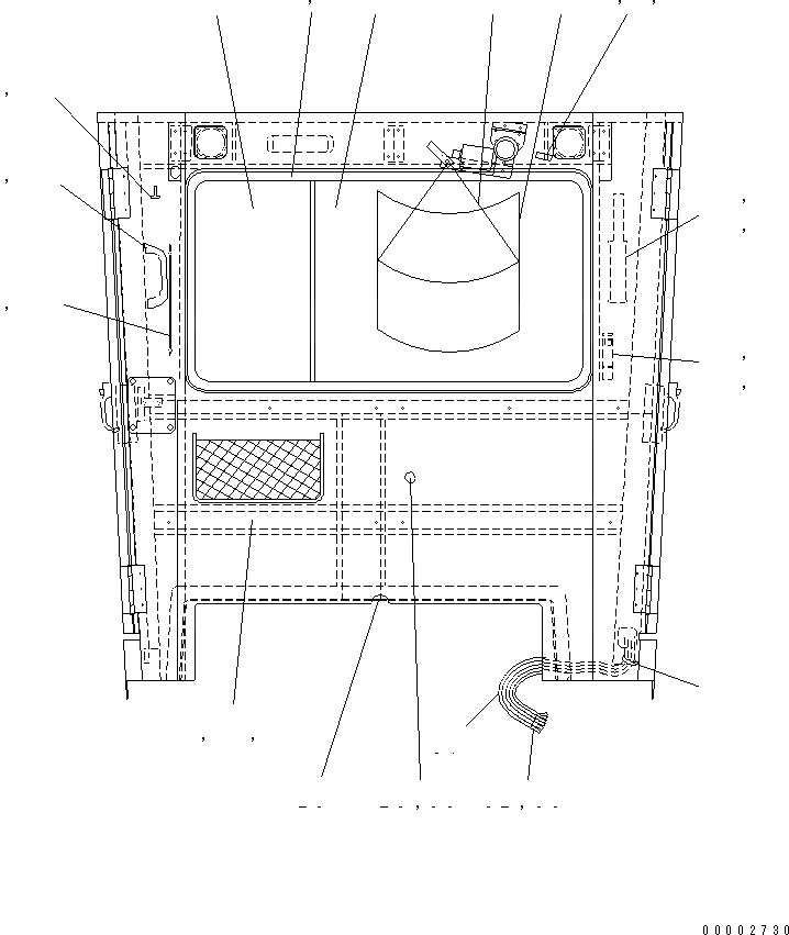 Схема запчастей Komatsu GD705A-4A-N - КАБИНА (ЗАДН. ОКНА) (ДЛЯ ДЖОЙСТИК РЫЧАГ)(№-) ОПЦИОННЫЕ КОМПОНЕНТЫ