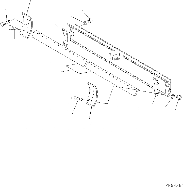 Схема запчастей Komatsu GD705A-4A-N - РЕЖУЩ. КРОМКА И END BIT ЧАСТИ BOOK