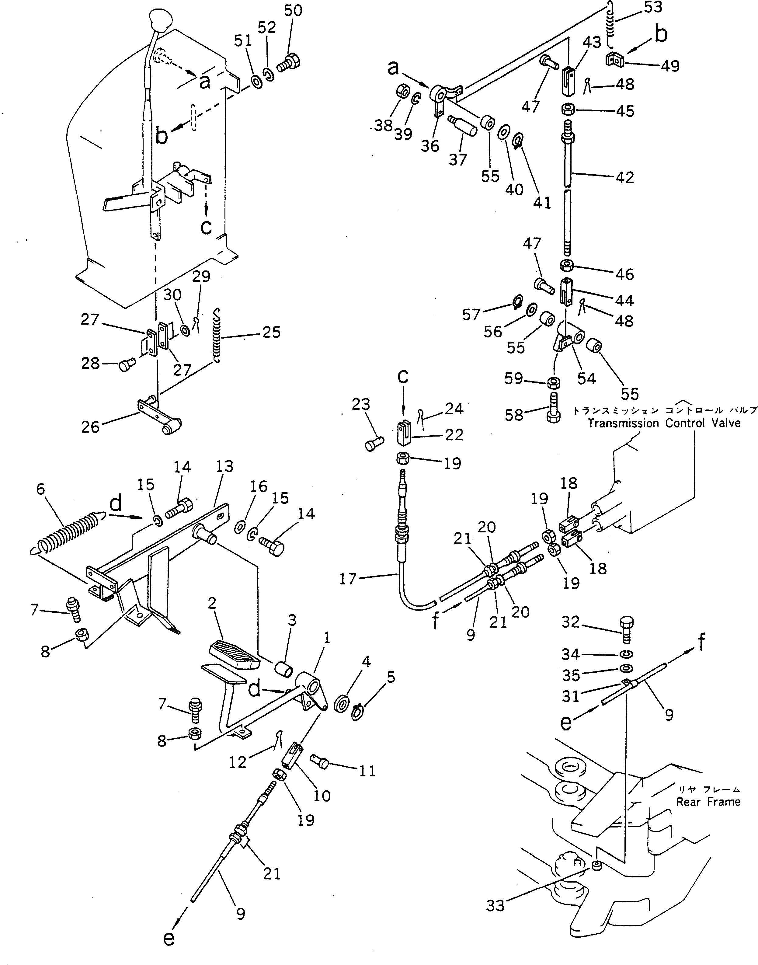 Схема запчастей Komatsu GD705A-3A - INCHING УПРАВЛ-Е СИЛОВАЯ ПЕРЕДАЧА