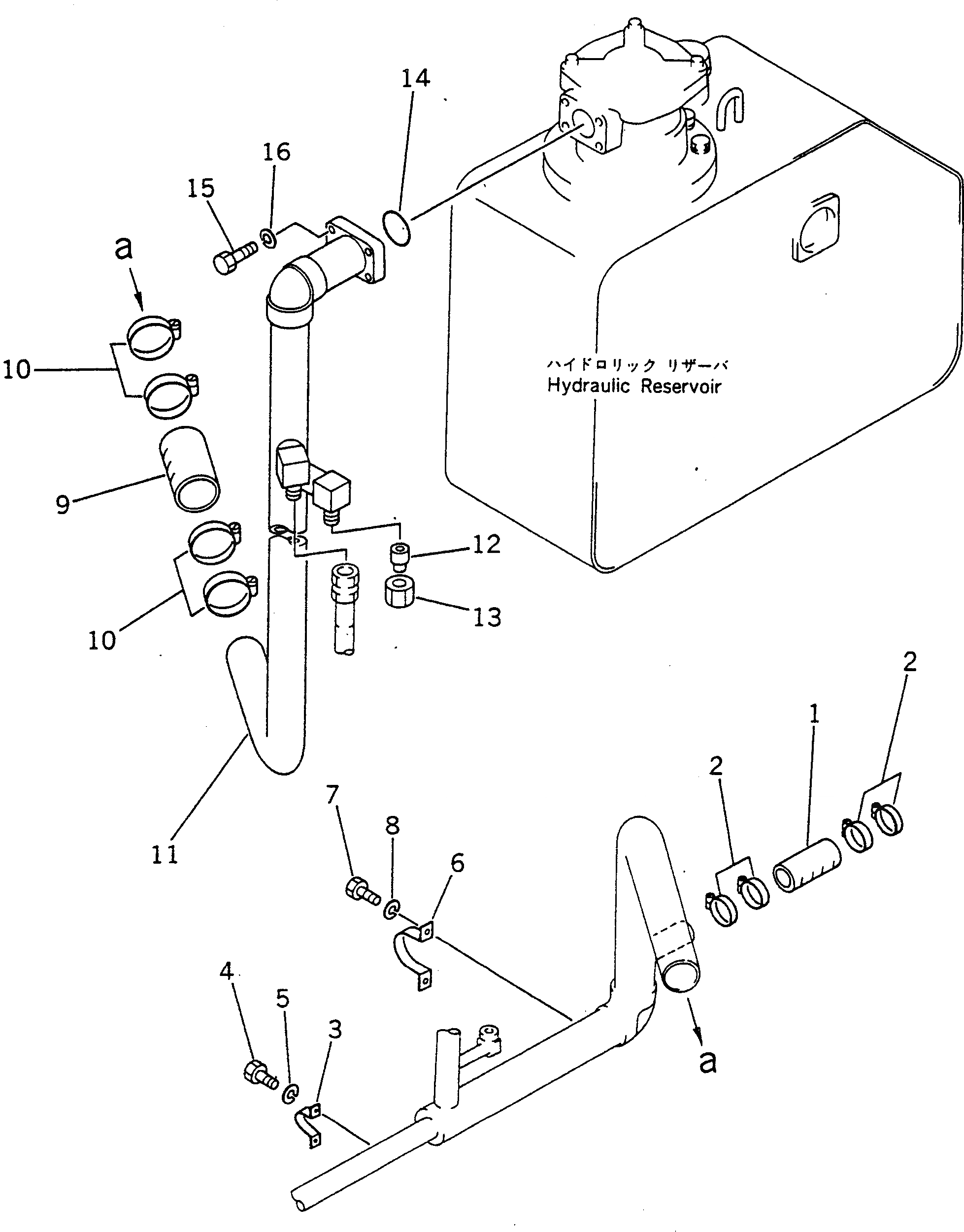 Схема запчастей Komatsu GD705A-3A - НИЗ. PRESSURE ТРУБЫ (/) ГИДРАВЛИКА