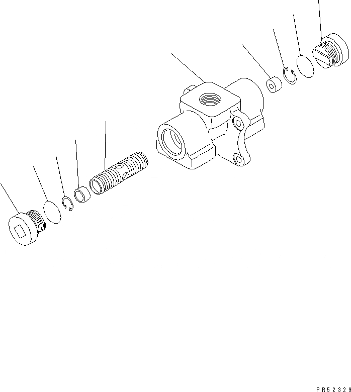 Схема запчастей Komatsu GD705A-4 - КЛАПАН ДЕЛИТЕЛЯ ПОТОКА ГИДРАВЛИКА