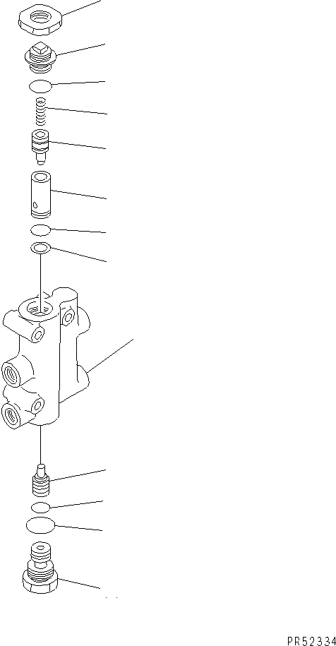 Схема запчастей Komatsu GD705A-4A - ГЛАВН. КОНТРОЛЬНЫЙ КЛАПАН(ДЛЯ ПОДЪЕМА ОТВАЛАЫ¤ ЛЕВ.) ГИДРАВЛИКА