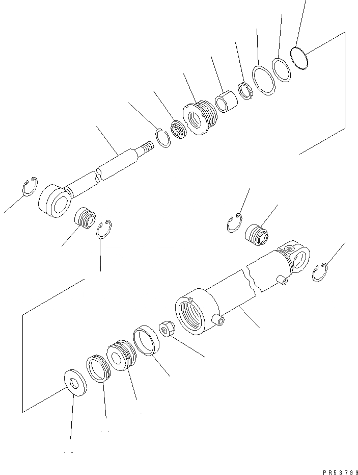 Схема запчастей Komatsu GD705A-4A - 1 ЦИЛИНДР ПЕРЕКОСА ОТВАЛА (ДЛЯ ДВОЙН. ОТВАЛА)(№8-) ГИДРАВЛИКА