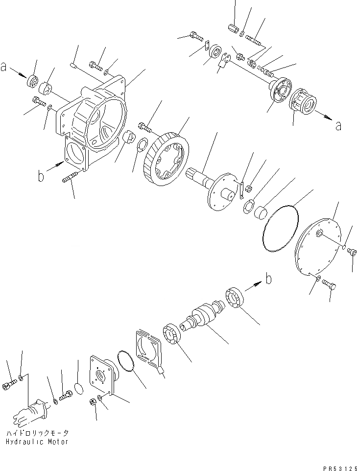 Схема запчастей Komatsu GD705A-4A - КОЛЬЦЕВ.РЕВЕРС ПРИВОД (АВТОМ. СРЕЗН. ШТИФТ) РАБОЧЕЕ ОБОРУДОВАНИЕ