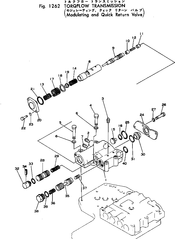 Схема запчастей Komatsu GD705R-1 - ТОРКФЛОУ ТРАНСМИССИЯ (MODULATING И QUICK ВОЗВРАТ. КЛАПАН) СИЛОВАЯ ПЕРЕДАЧА