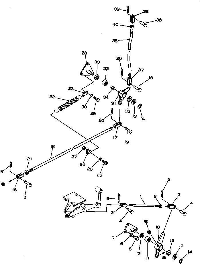 Схема запчастей Komatsu GD705R-2 - АКСЕЛЕРАТОР РЫЧАГ КОМПОНЕНТЫ ДВИГАТЕЛЯ И ЭЛЕКТРИКА