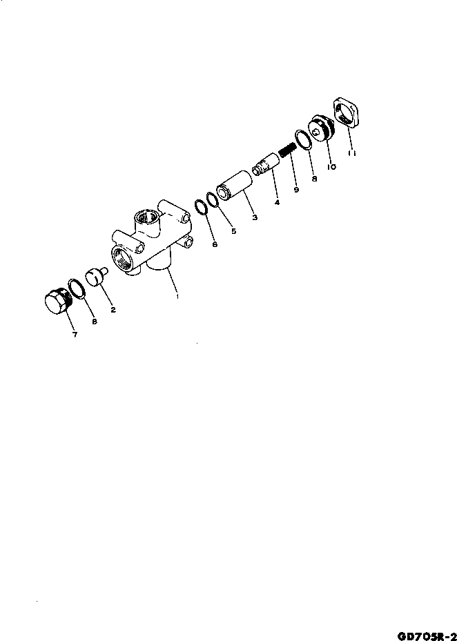 Схема запчастей Komatsu GD705R-2 - ГЛАВН. КОНТРОЛЬ КЛАПАН ГИДРАВЛИКА