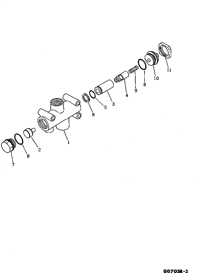 Схема запчастей Komatsu GD705R-2 - ГЛАВН. КОНТРОЛЬ КЛАПАН ОПЦИОННЫЕ КОМПОНЕНТЫ