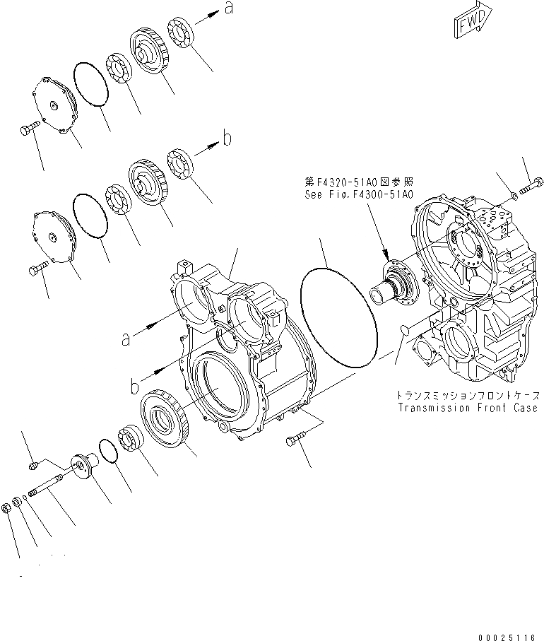 Схема запчастей Komatsu GD755-3 - ТРАНСМИССИЯ (МЕХ-М ОТБОРА МОЩНОСТИ) ТРАНСМИССИЯ