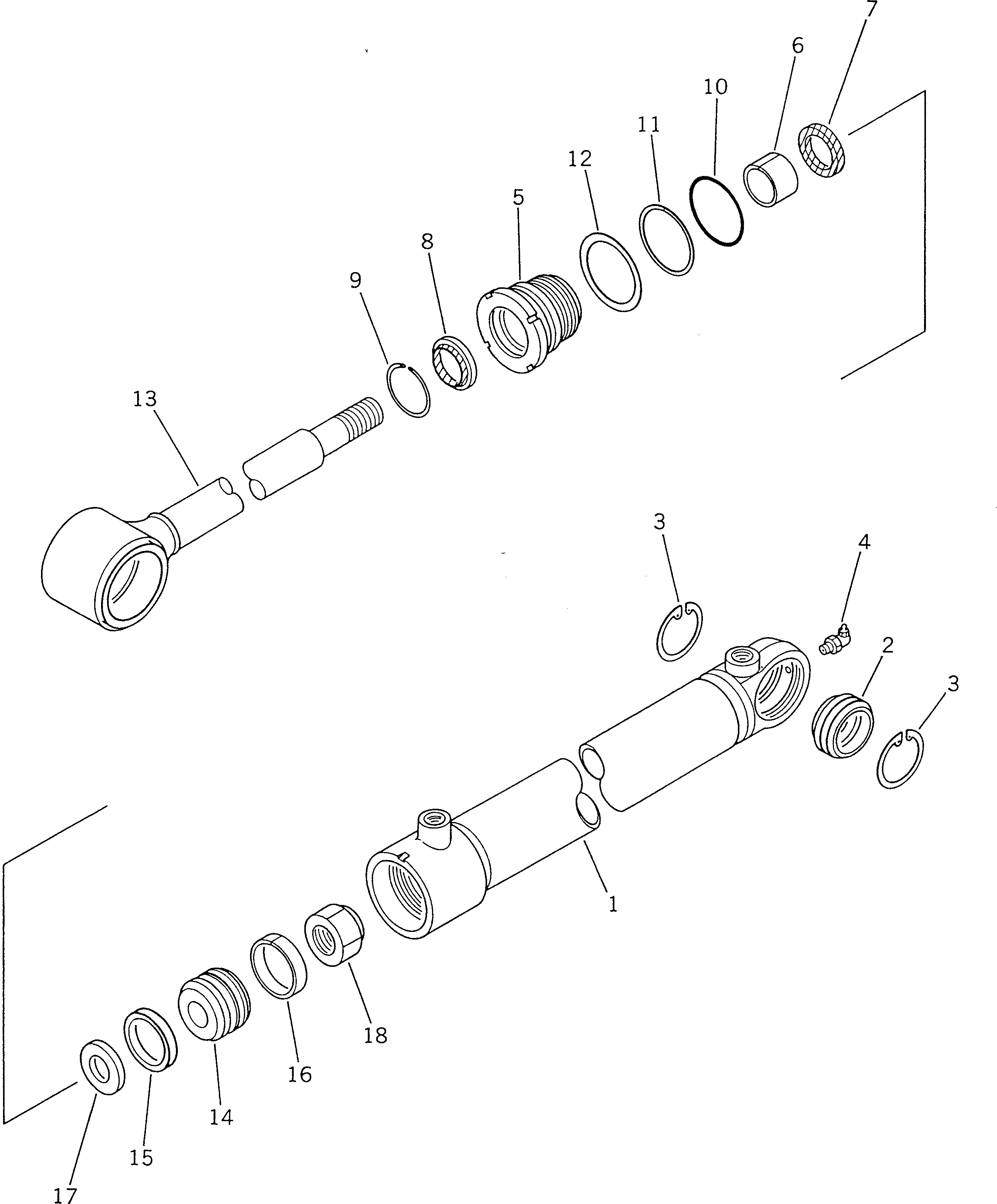 Схема запчастей Komatsu GD805A-1 - ЦИЛИНДР РУЛЕВ. УПР-Я(№-) СИЛОВАЯ ПЕРЕДАЧА