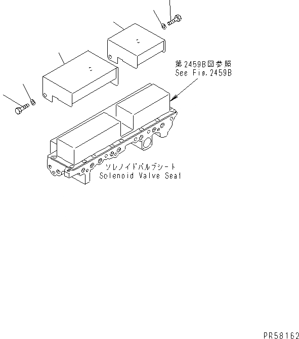 Схема запчастей Komatsu GD825A-2 - ТРАНСМИССИЯ СОЛЕНОИДНЫЙ КЛАПАН COVER(№-) КОМПОНЕНТЫ ДВИГАТЕЛЯ И ЭЛЕКТРИКА