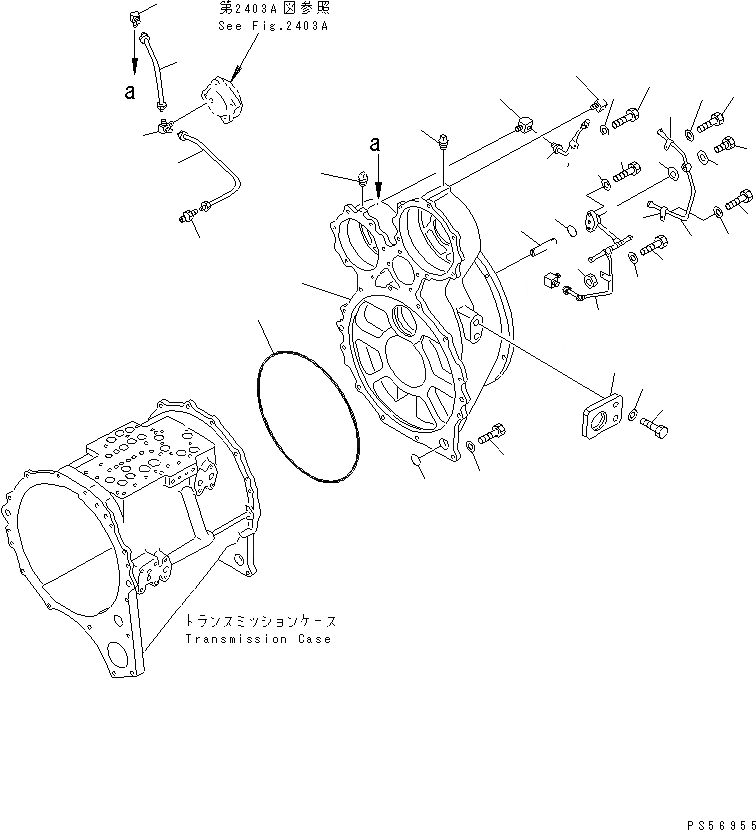 Схема запчастей Komatsu GD825A-2 - ТРАНСМИССИЯ (МЕХ-М ОТБОРА МОЩН-ТИ) (/)(№(9)-) СИЛОВАЯ ПЕРЕДАЧА