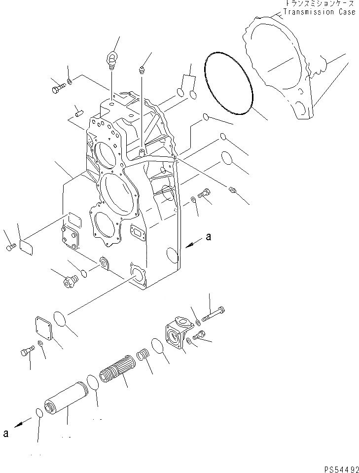 Схема запчастей Komatsu GD825A-2 - ТРАНСМИССИЯ (КОРПУС ПЕРЕДАЧИ)(№-(9)) СИЛОВАЯ ПЕРЕДАЧА