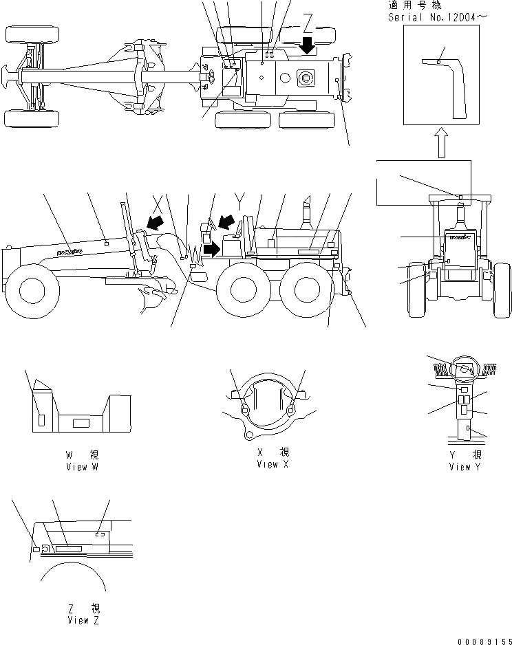 Схема запчастей Komatsu GD825A-2 - МАРКИРОВКА (РОССИЯ)(№-) МАРКИРОВКА¤ ИНСТРУМЕНТ И РЕМКОМПЛЕКТЫ