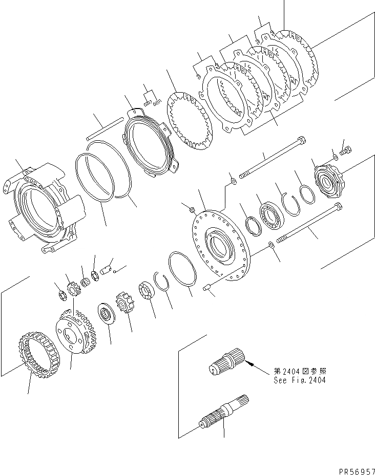 Схема запчастей Komatsu GD825A-2 - ТРАНСМИССИЯ (РЕВЕРС МУФТА)(№(9)-98) СИЛОВАЯ ПЕРЕДАЧА