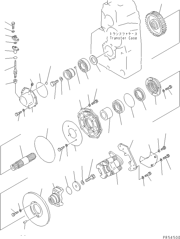Схема запчастей Komatsu GD825A-2 - ТРАНСМИССИЯ (ВЫХОДНОЙ ВАЛ) (/)(№(9)-98) СИЛОВАЯ ПЕРЕДАЧА