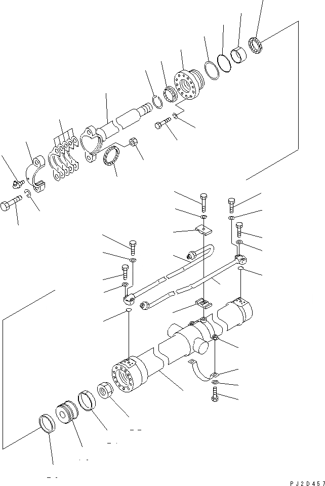 Схема запчастей Komatsu GD825A-2 - ЦИЛИНДР ПОДЪЕМА ОТВАЛА(№-) ГИДРАВЛИКА