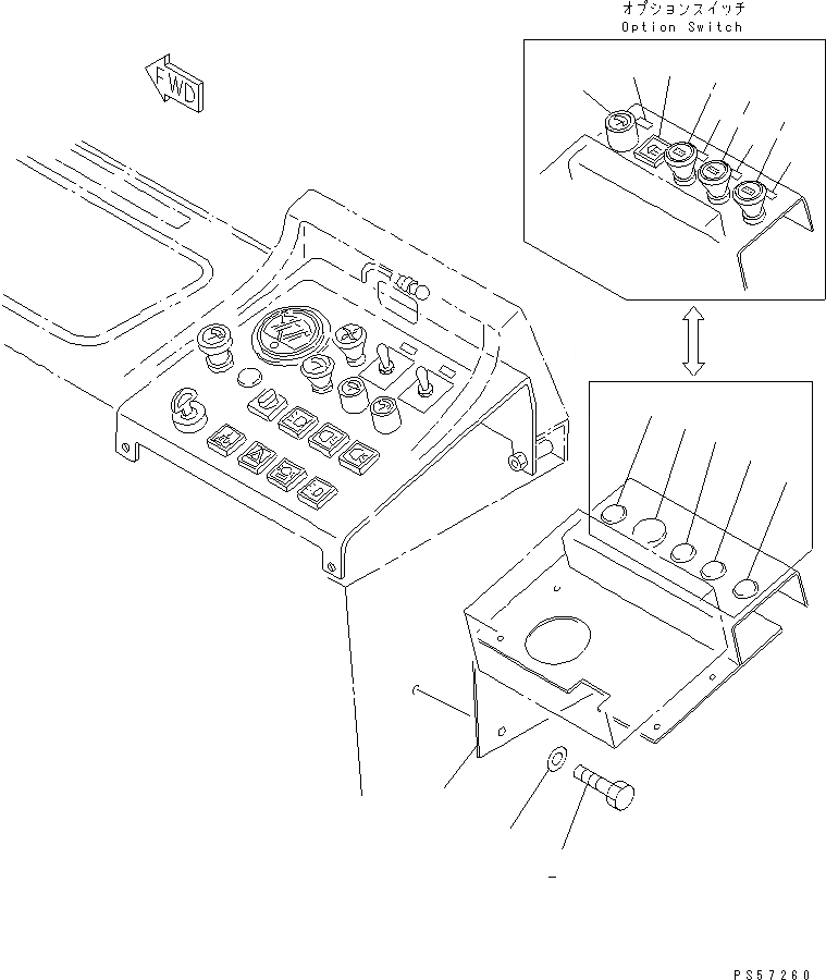 Схема запчастей Komatsu GH320-2 - INSTRUMENT ПАНЕЛЬ(№-) КОМПОНЕНТЫ ДВИГАТЕЛЯ И ЭЛЕКТРИКА