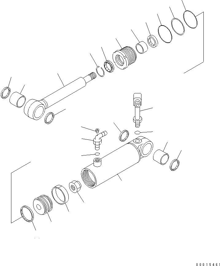 Схема запчастей Komatsu GH320-2 - ЦИЛИНДР НАКЛОНА(№7-) СИЛОВАЯ ПЕРЕДАЧА