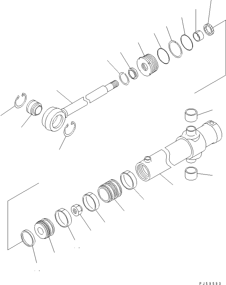 Схема запчастей Komatsu GH320-2 - ЦИЛИНДР НАКЛОНА (С SHOCK RELEASE ОТВАЛ) ГИДРАВЛИКА