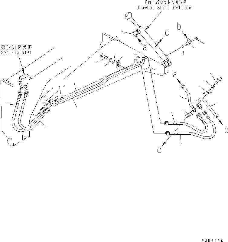 Схема запчастей Komatsu GH320-2 - ГИДРОЛИНИЯ (DRAWBER SHIFT ЛИНИЯ ЦИЛИНДРА) (/) ГИДРАВЛИКА