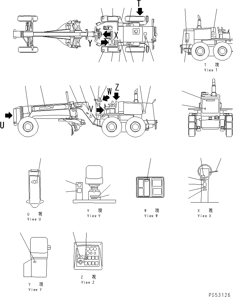 Схема запчастей Komatsu GH320-2 - МАРКИРОВКА(№-) МАРКИРОВКА¤ ИНСТРУМЕНТ И РЕМКОМПЛЕКТЫ