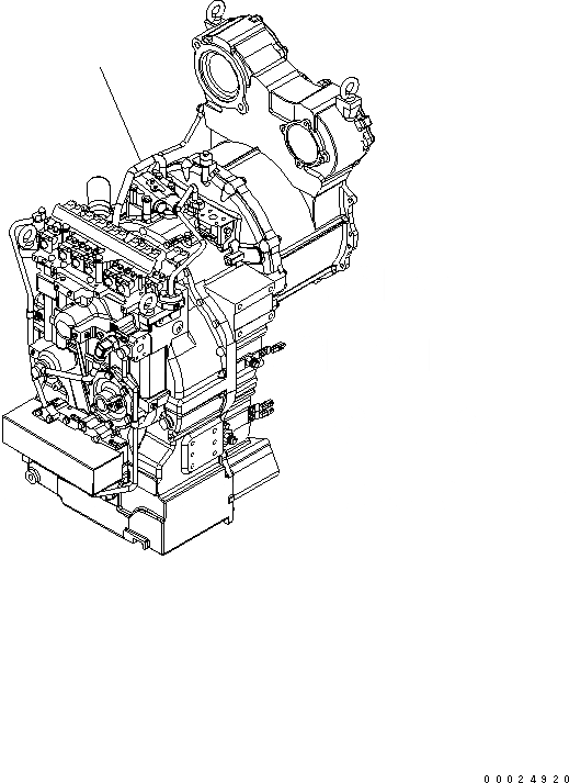 Схема запчастей Komatsu GH320-3 - ТРАНСМИССИЯ И МАСЛОНАЛИВНОЙ ПАТРУБОК ТРАНСМИССИЯ