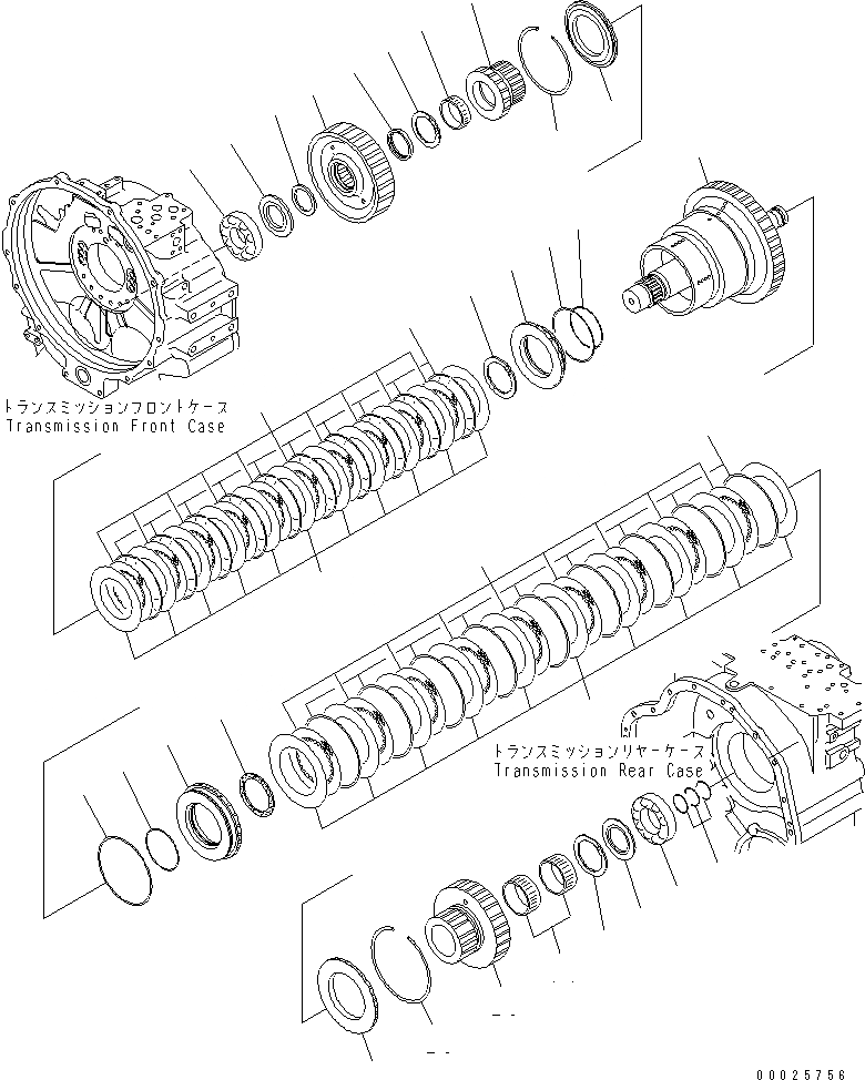 Схема запчастей Komatsu GH320-3 - ТРАНСМИССИЯ (2 И 3) ТРАНСМИССИЯ