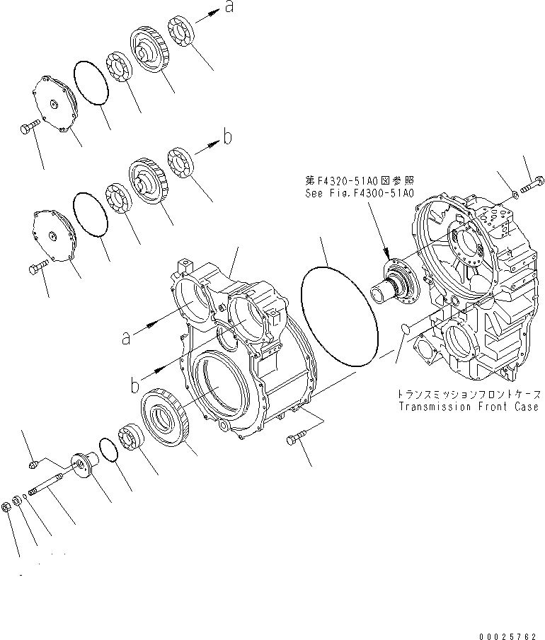 Схема запчастей Komatsu GH320-3 - ТРАНСМИССИЯ (МЕХ-М ОТБОРА МОЩНОСТИ) ТРАНСМИССИЯ