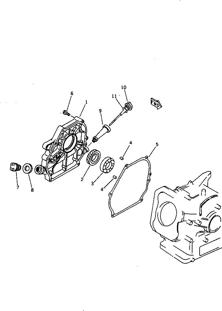 Схема запчастей Komatsu GX160K1-SKM-1 - CRANK КОРПУС COVER БЛОК ЦИЛИНДРОВ